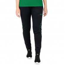 JAKO Training Pants Challenge (Double-Stretch-Knit, breathable, high comfort) long black/green Women