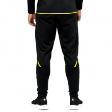 JAKO Training Pants Pant Challenge (Double-Stretch-Knit, breathable, high wearing comfort) long black/yellow Men