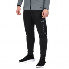 JAKO Training Pants Pant Challenge (Double-Stretch-Knit, breathable, high wearing comfort) long black/stone grey Men