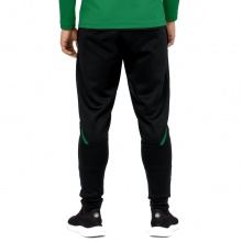 JAKO Training Pants Pant Challenge (Double-Stretch-Knit, breathable, high wearing comfort) long black/green Men