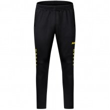 JAKO Training Pants Challenge (Double-Stretch-Knit, breathable, high wearing comfort) long black/yellow Children