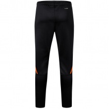 JAKO Training Pants Pant Challenge (Double-Stretch-Knit, breathable, high wearing comfort) long black/orange Kids