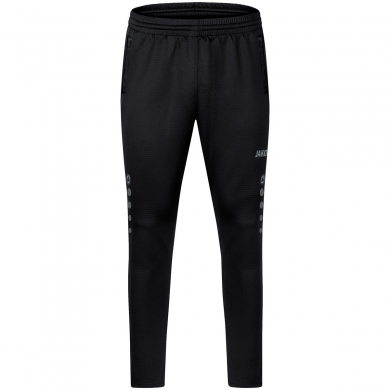 JAKO Training Pants Pant Challenge (Double-Stretch-Knit, breathable, high wearing comfort) long black/stone grey Kids