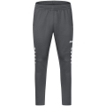 JAKO Training Pants Pant Challenge (Double-Stretch-Knit, breathable, high wearing comfort) long anthracite/white Kids