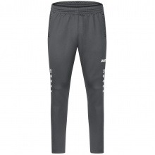 JAKO Training Pants Pant Challenge (Double-Stretch-Knit, breathable, high wearing comfort) long anthracite/white Kids