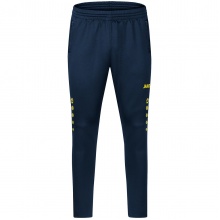 JAKO Training Pants Pant Challenge (Double-Stretch-Knit, breathable, high wearing comfort) long dark blue/yellow Children