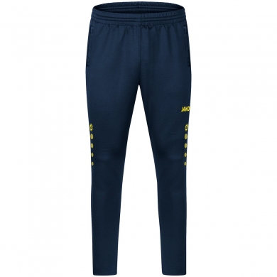 JAKO Training Pants Pant Challenge (Double-Stretch-Knit, breathable, high wearing comfort) long dark blue/yellow Children