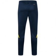 JAKO Training Pants Pant Challenge (Double-Stretch-Knit, breathable, high wearing comfort) long dark blue/yellow Children