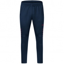 JAKO Training Pants Challenge (Double-Stretch-Knit, breathable, high wearing comfort) long dark blue/red Kids