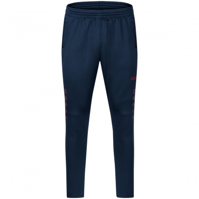 JAKO Training Pants Challenge (Double-Stretch-Knit, breathable, high wearing comfort) long dark blue/red Kids