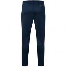 JAKO Training Pants Challenge (Double-Stretch-Knit, breathable, high wearing comfort) long dark blue/red Kids