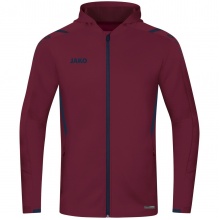 JAKO Training Jacket Challenge with Hood Bordeaux Red Boys