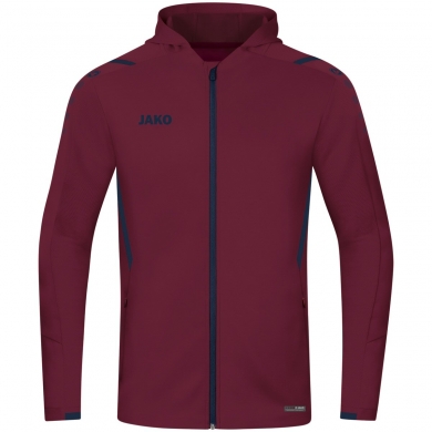 JAKO Training Jacket Challenge with Hood Bordeaux Red Boys