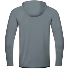 JAKO Training Jacket Challenge with Hood in Stone Grey/Black Boys