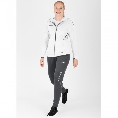 JAKO Training Suit Challenge with Hood (Jacket and Trousers) White/Grey