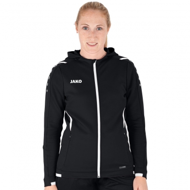 JAKO Training Jacket Challenge with Hood Black/White Women