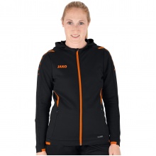 JAKO Training Jacket Challenge with Hood Black/Orange Women