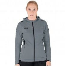 JAKO Training Jacket Challenge with Hood Stone Grey/Black Women