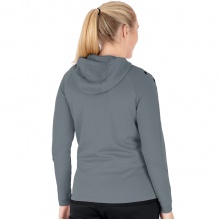 JAKO Training Jacket Challenge with Hood Stone Grey/Black Women