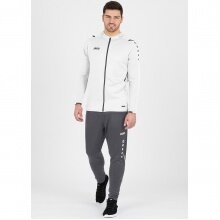 JAKO Tracksuit Challenge with Hood (Jacket and Trousers) White/Anthracite Grey Men