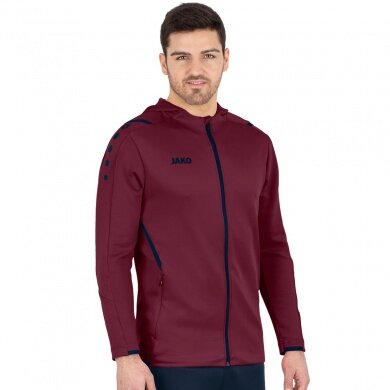 JAKO Training Jacket Challenge with Hood Bordeaux Red Men