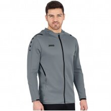 JAKO Training Jacket Challenge with Hood Stone Grey/Black Men