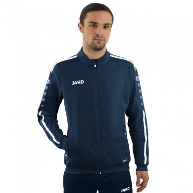 JAKO Training Jacket Striker 2.0 (100% Shiny-Polyester-Tricot) dark blue/white Men