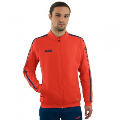 JAKO Training Jacket Striker 2.0 (100% Shiny-Polyester-Tricot) orange/navy Men