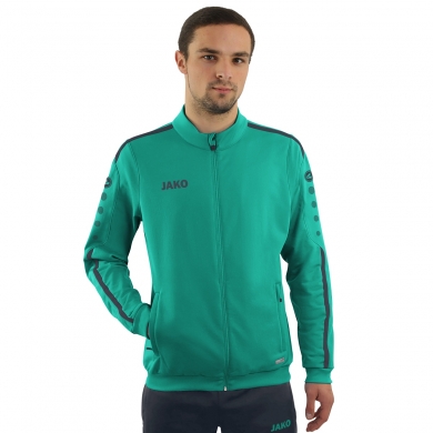 JAKO Training Jacket Striker 2.0 (100% Shiny-Polyester-Tricot) turquoise/anthracite Men