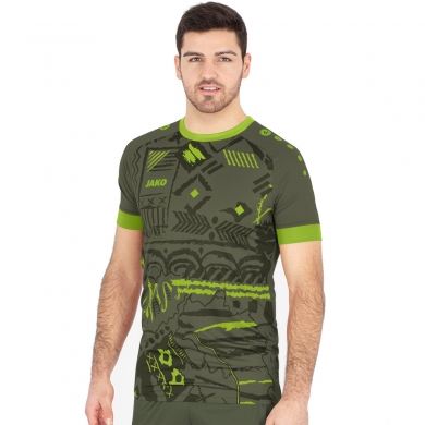 JAKO Sport T-shirt (Jersey) Tropicana khaki/neon green Men