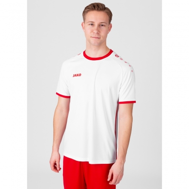 JAKO Sport T-shirt Jersey Primera Short Sleeve (simple design, polyester interlock) white/red Men