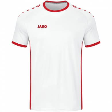 JAKO Sport T-shirt Jersey Primera Short Sleeve (simple design, Polyester Interlock) white/red Children