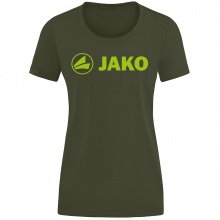 JAKO Leisure Shirt Promo (Organic Cotton) khaki/neon green Women