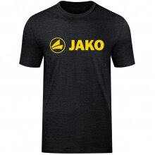 JAKO Leisure T-shirt Promo (Organic Cotton) Black Melange/Yellow Men