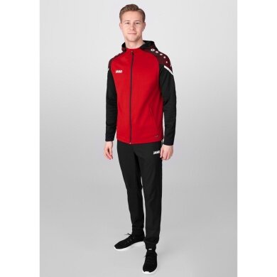 JAKO Presentation Suit Performance with Hood (Jacket and Trousers) Red/Black Men