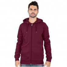 JAKO Hooded Jacket Organic (Organic Cotton) Burgundy Men