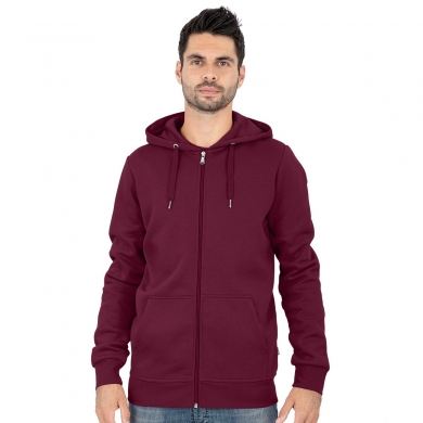 JAKO Hooded Jacket Organic (Organic Cotton) Burgundy Men