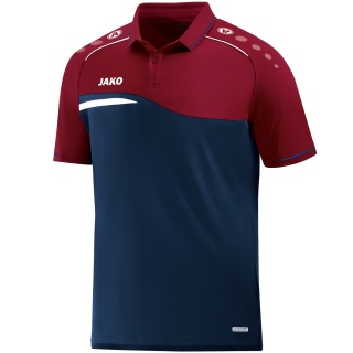 JAKO Sport Polo Competition 2.0 (100% Polyester) navy/dark red Kids