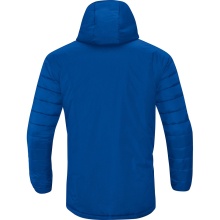 JAKO Hybrid Stadium Jacket Team (water-repellent, thermal insulation) with hood royal blue Men