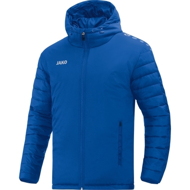 JAKO Hybrid Stadium Jacket Team (water-repellent, thermal insulation) with hood royal blue Men