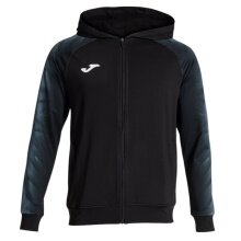 Joma Elite XI Full-Zip Hooded Jacket (Fleece Lining) black/anthracite grey Men's