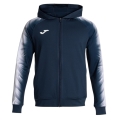 Joma Elite XI Full-Zip Hooded Jacket (Fleece Lining) navy blue/white Men's