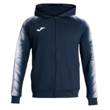 Joma Elite XI Full-Zip Hooded Jacket (Fleece Lining) navy blue/white Men's