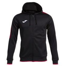 Joma Hooded Jacket Olimpiada Full-Zip (Fleece Lining) black/red Men's