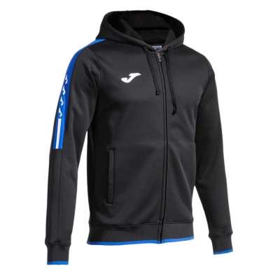 Joma Hooded Jacket Olimpiada Full-Zip (Fleece Lining) black/royal blue Men's