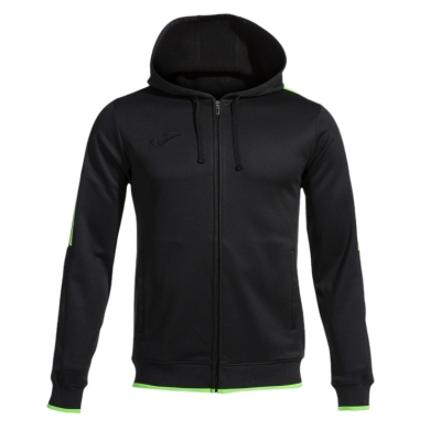 Joma Hooded Jacket Olimpiada Full-Zip (Fleece Lining) black/green Men's