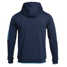 Joma Hooded Jacket Olimpiada Full-Zip (Fleece Lining) navy blue/turquoise Men's