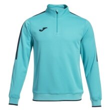 Joma Pullover Olimpiada Sweatshirt (Half-Zip, 100% Polyester) turquoise/black Men's