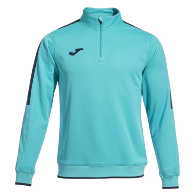 Joma Pullover Olimpiada Sweatshirt (Half-Zip, 100% Polyester) turquoise/black Men's