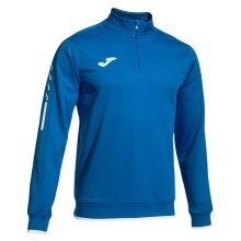 Joma Pullover Olimpiada Sweatshirt (Half-Zip, 100% Polyester) royal blue Men's